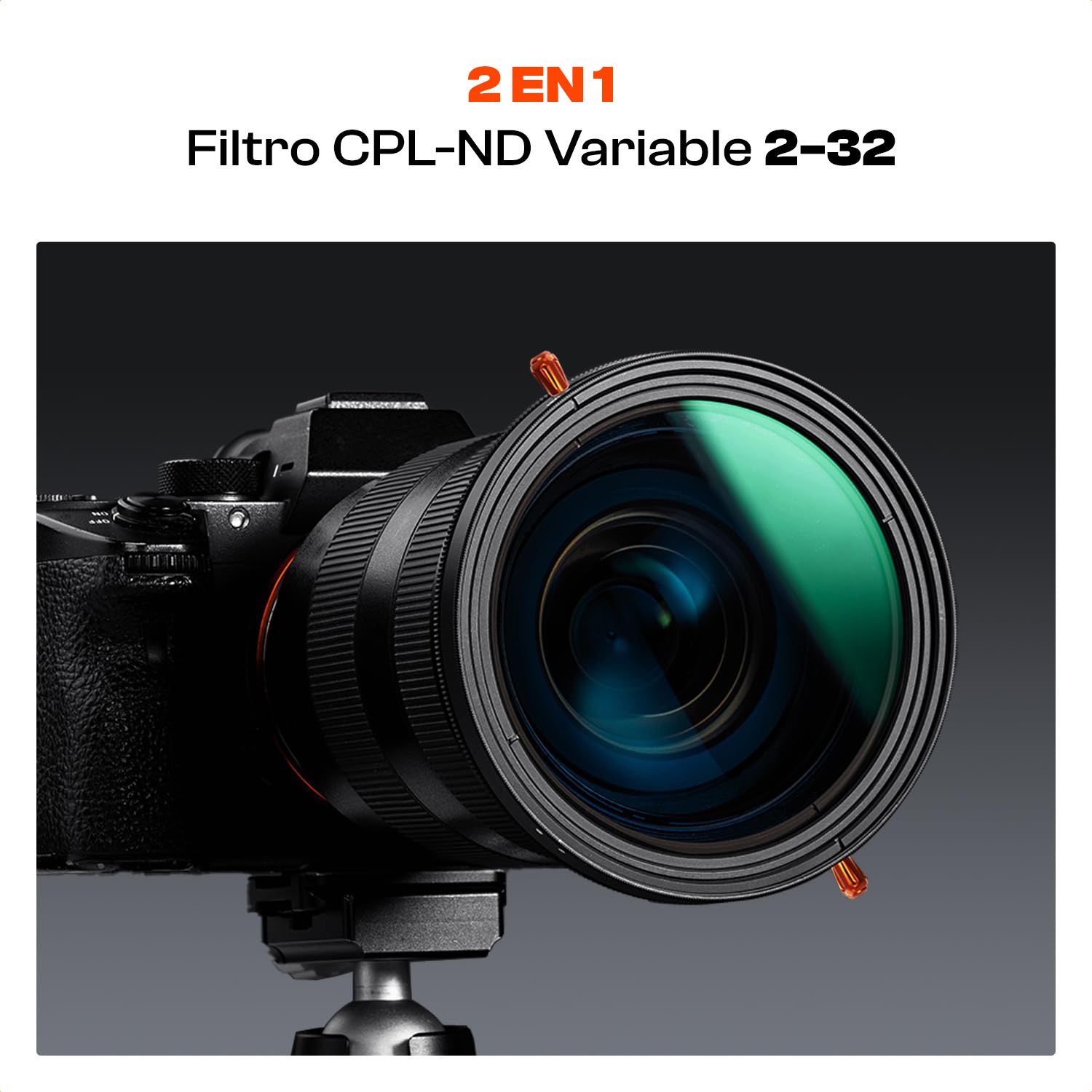 Filtro CPL-ND2-32 Variable Circular 58mm K&F Concept