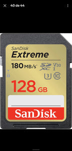 Sandisk Tarjeta SD 128GB - Extreme SDXC UHS-I (180MB/s-90MB/s)