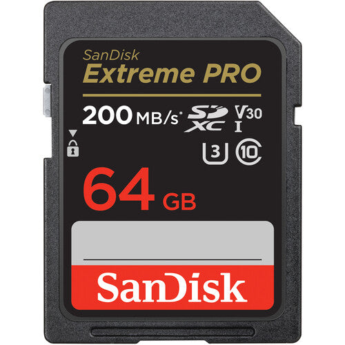 Sandisk Tarjeta SD 64GB - Extreme Pro SDXC UHS-I (200MB/s-90MB/s