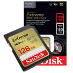 Sandisk Tarjeta SD 128GB - Extreme SDXC UHS-I (180MB/s-90MB/s)