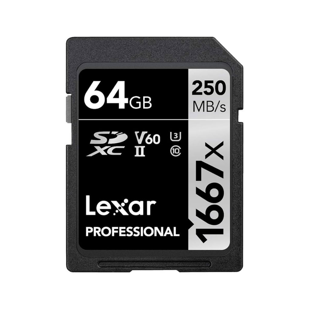 Lexar Professional Tarjeta SD 2X64GB - 1667x SDXC UHS-II V60  (250MB/s-120MB/s)