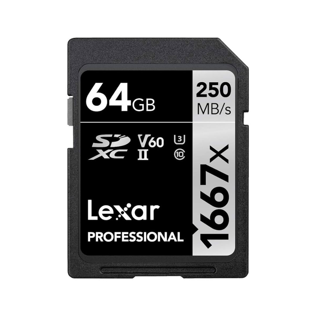 Lexar Professional Tarjeta SD 2X64GB - 1667x SDXC UHS-II V60  (250MB/s-120MB/s)