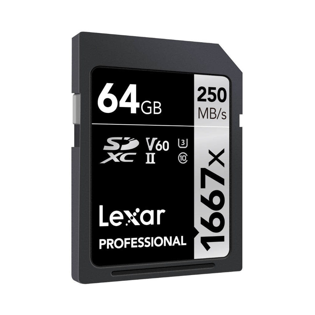 Lexar Professional Tarjeta SD 2X64GB - 1667x SDXC UHS-II V60  (250MB/s-120MB/s)